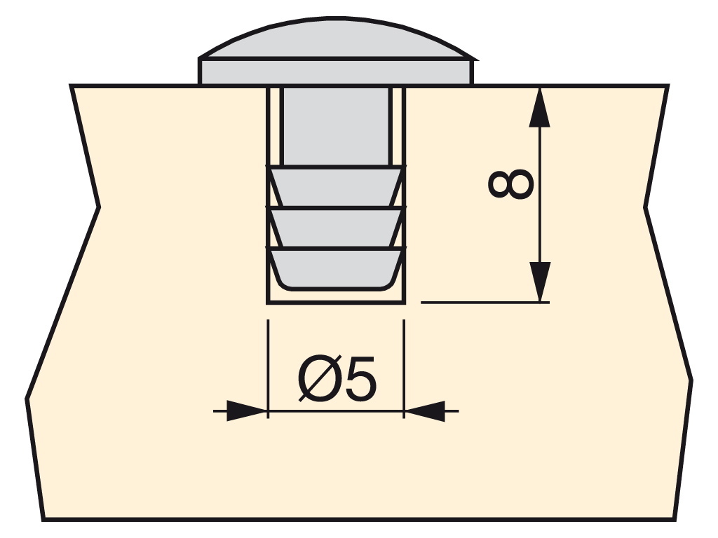 TOPE ENCASTE ELATICO 10X5 (9017320)TRANS 3