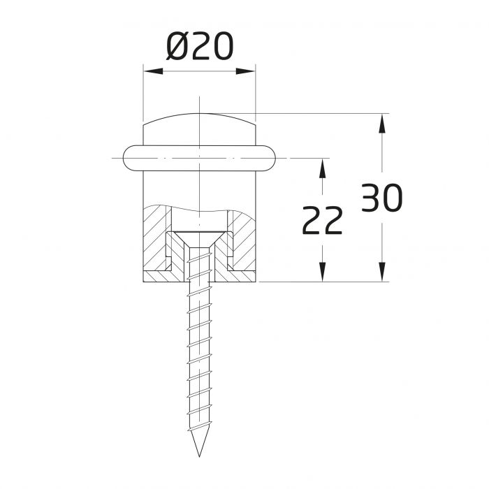 TOPE PUERTA 201-20 ORO   DISPLAY 2