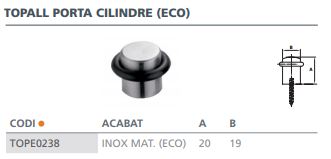 TOPE PUERTA CILIN. INOX   1820100 R.165 2