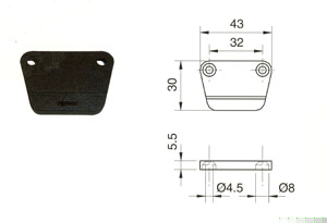 TOPE PUERTA OJMAR 0901.038 PN NEGRO