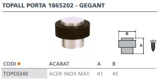 TOPE PUERTA INOX              1865202 3
