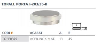 TOPE PUERTA ADHES. INOX MATE I-203/35-B 2