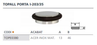 TOPE PUERTA ADHES. INOX MATE I-203/35 2