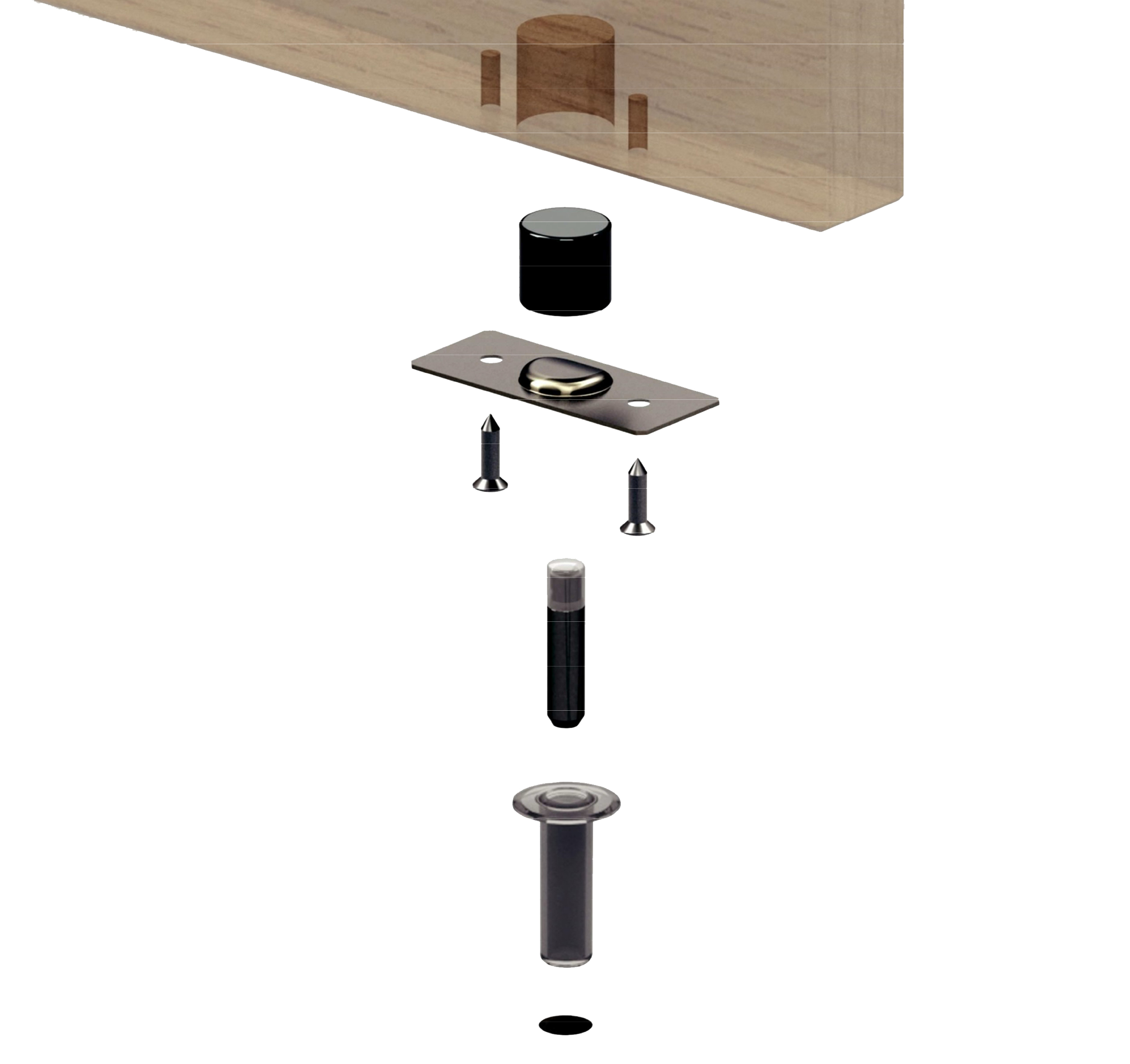 TOPE PUERTA FANTOM INOX MATE