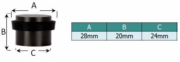 TOPE PUERTA ADHESIVO NEGRO     I-163-NG 3