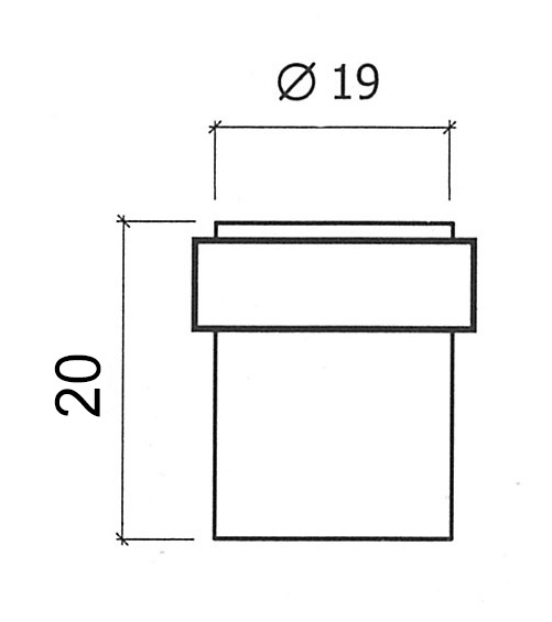 TOPE PUERTA SV JANDEL NEGRO DISP.C/TORNI 2