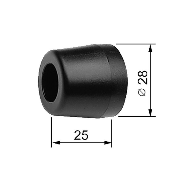 Tope goma fijo negro h009220093 agb