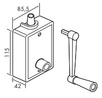 TORNO ELEVACION EMPOTRAR 40KG 111X73X38MM BLANCO 17-120-002 3