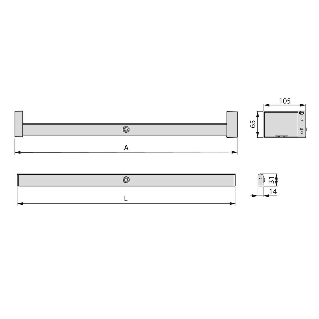 TUBO LED CASTOR 1008MM-1,2W MOKA 5074413 4