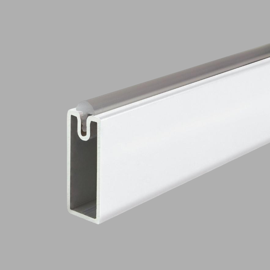 BARRA COLGADOR RECTANG.GOMA 196L BLANCO