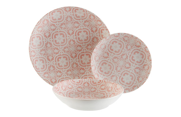 VAJILLA 18 PZS CIRYL ROSE Ú 27 CM
