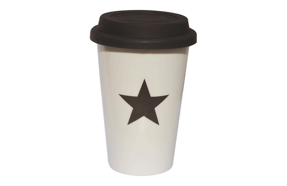 VASO TAPA ESTRELLA        NEGRO