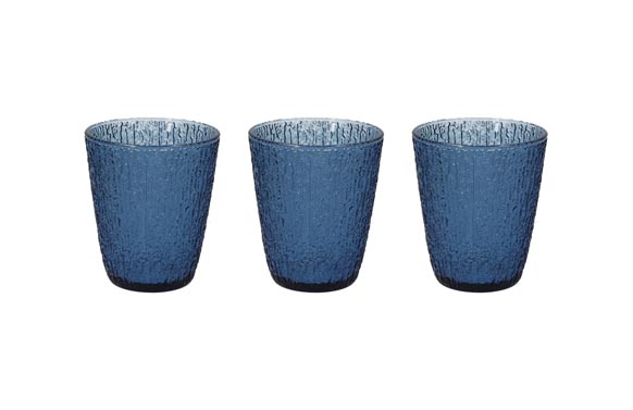 VASO VIDRIO COLOR DAVOR SEAZUL