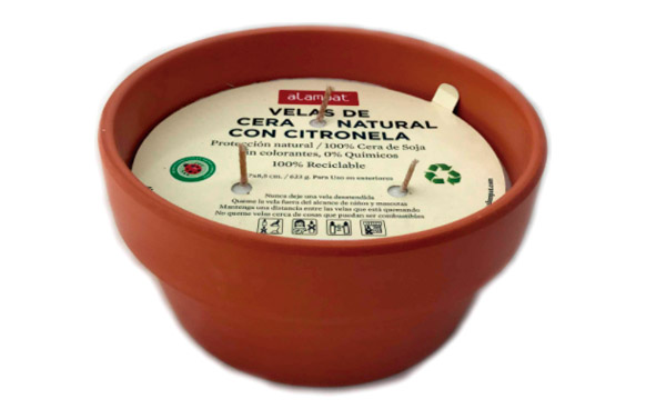 VELA CITRONELA CERA NATURA17 X 8,5 CM