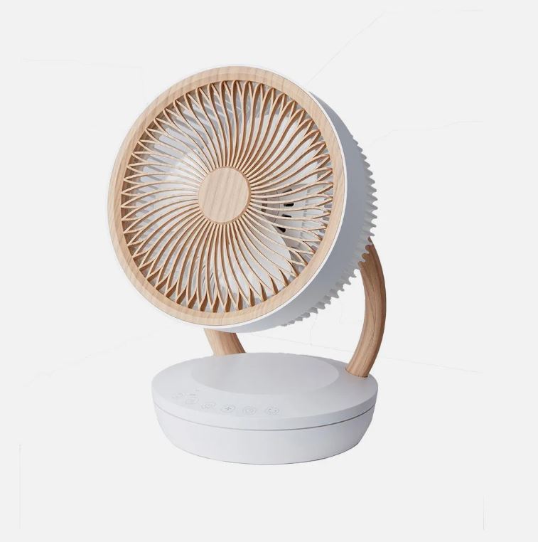 VENTILADOR SOBREMESA BLANCO/MADERA 45W