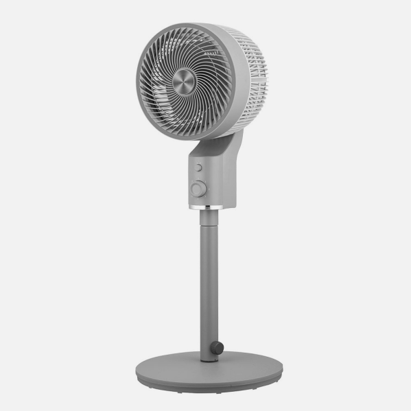 Ventilador de pie gris/crom fij-rota 50w