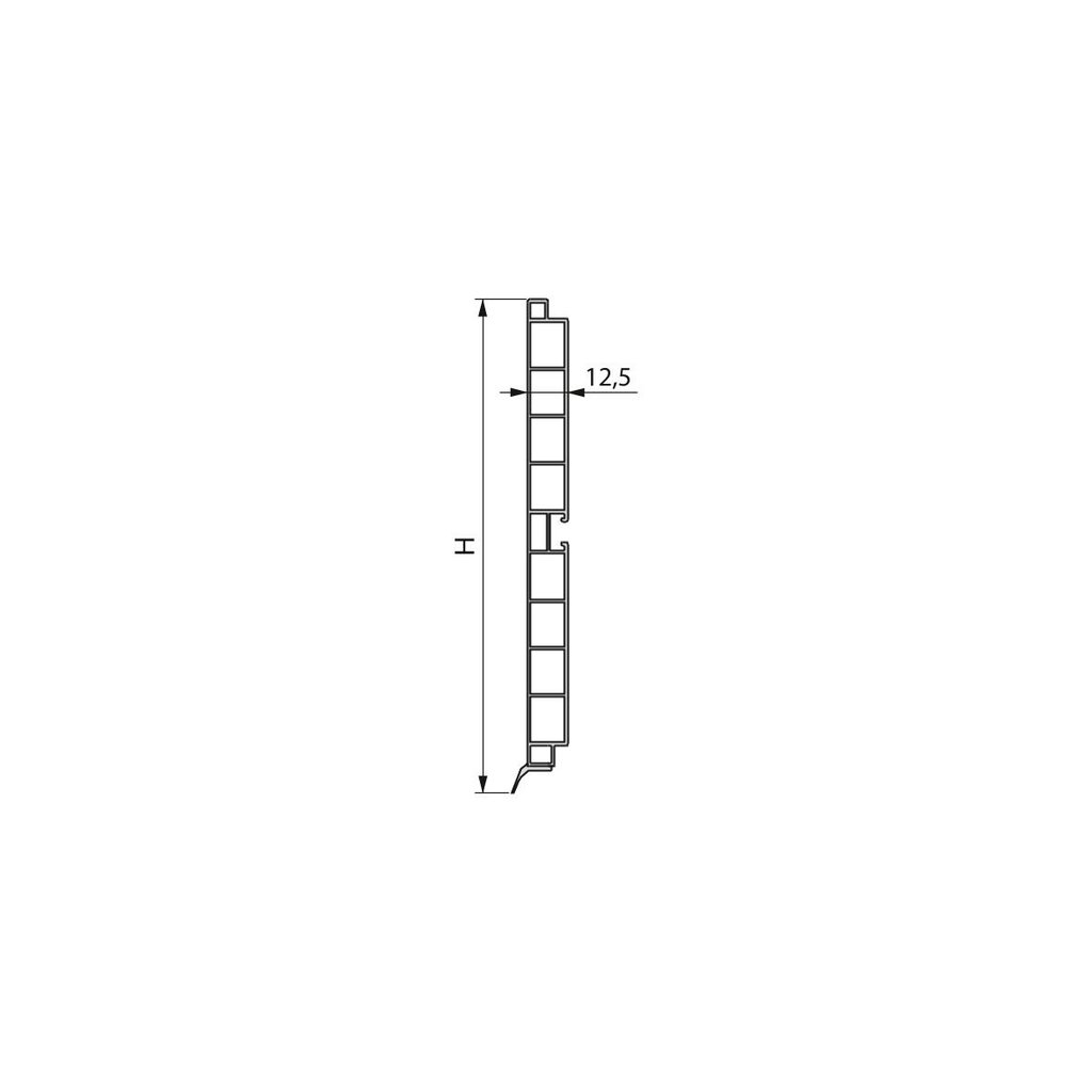 ZOCALO PVC/ALUM 150MM 8060312 BLANCO3.9M 2