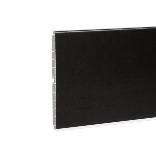 ZOCALO PVC/ALUM 165MM NEGRO MATE 4 MTS