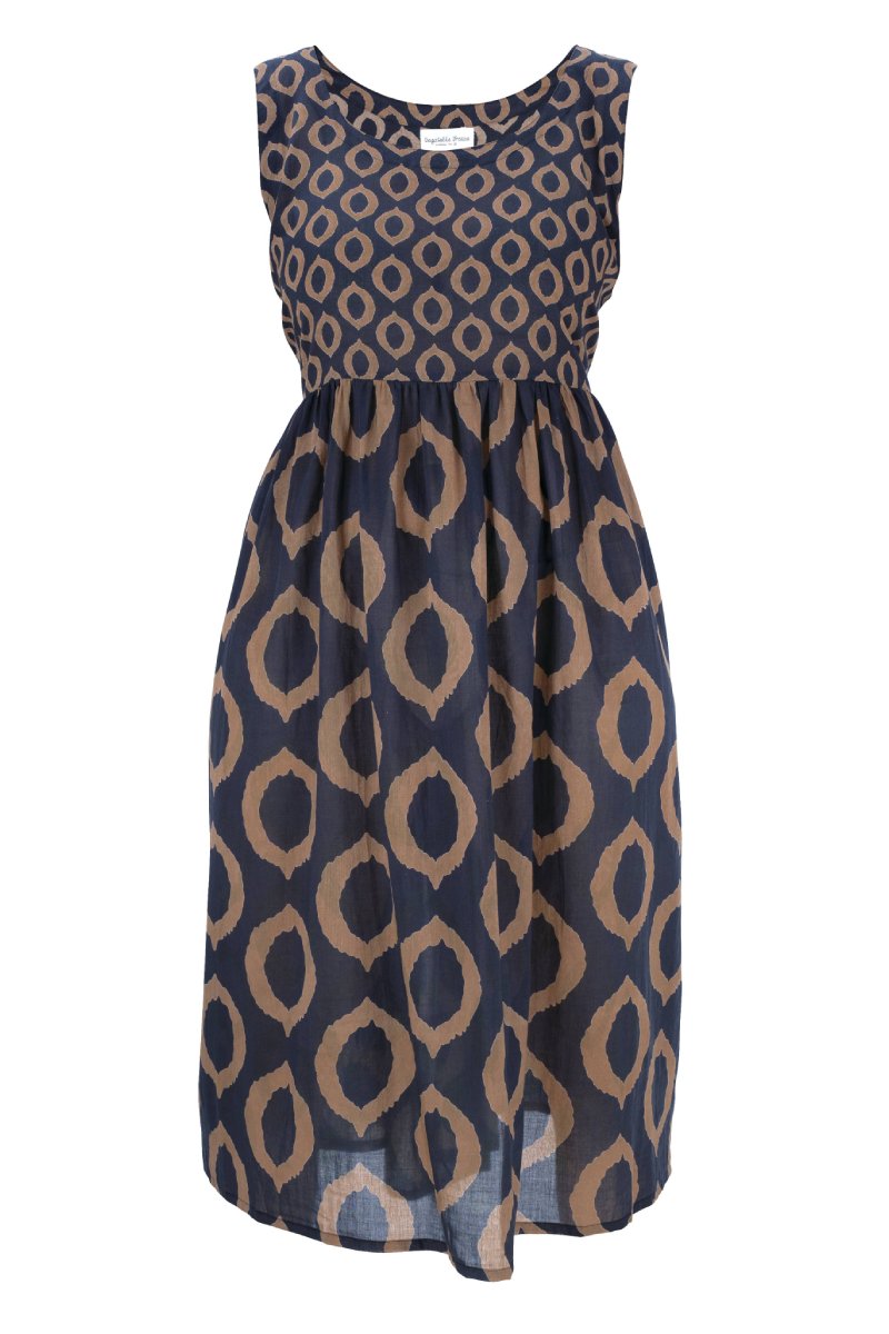 VESTIDO DE NÁCAR NEGRO Y MARRÓN