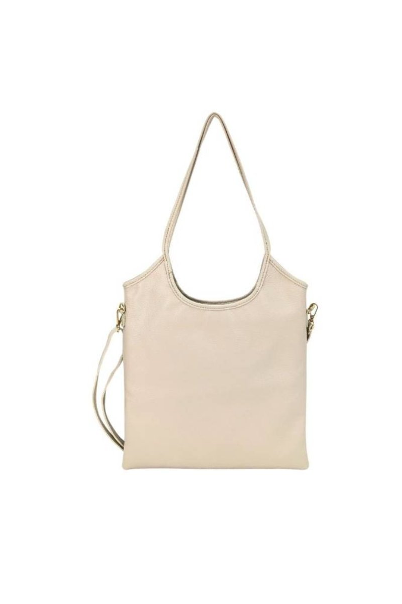 SHOPPING PLANO PIEL GRANULADA - COLOR TAUPE