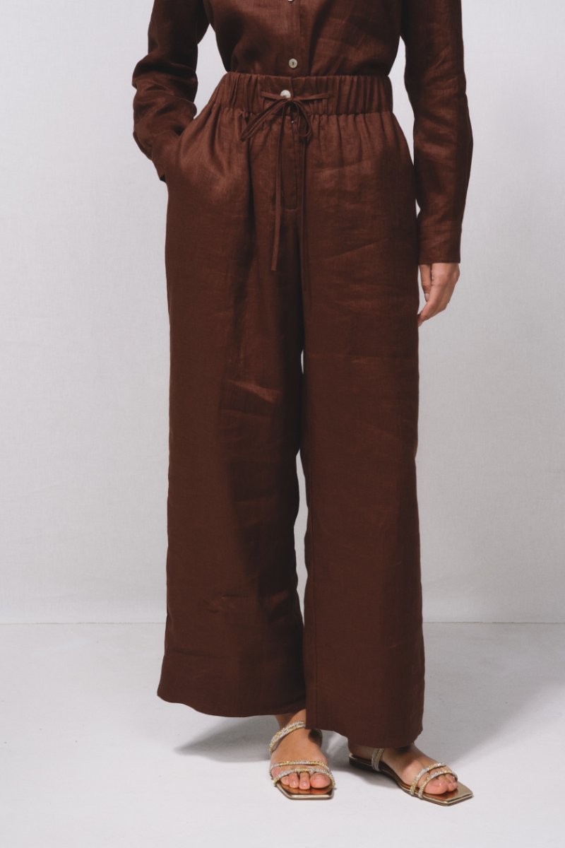 PANTALÓN DE LINO CASTAÑO 3