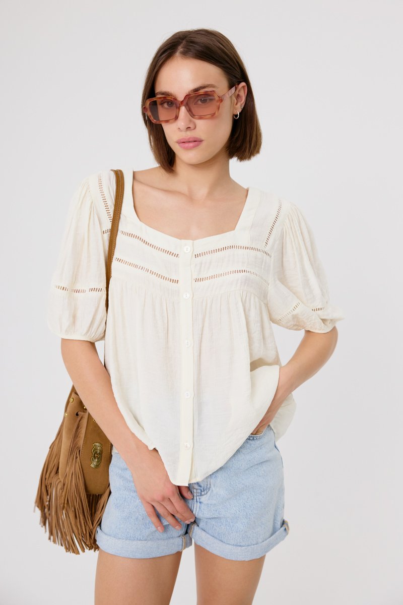 CHEMISE CHAINESE - COLOR BEIGE