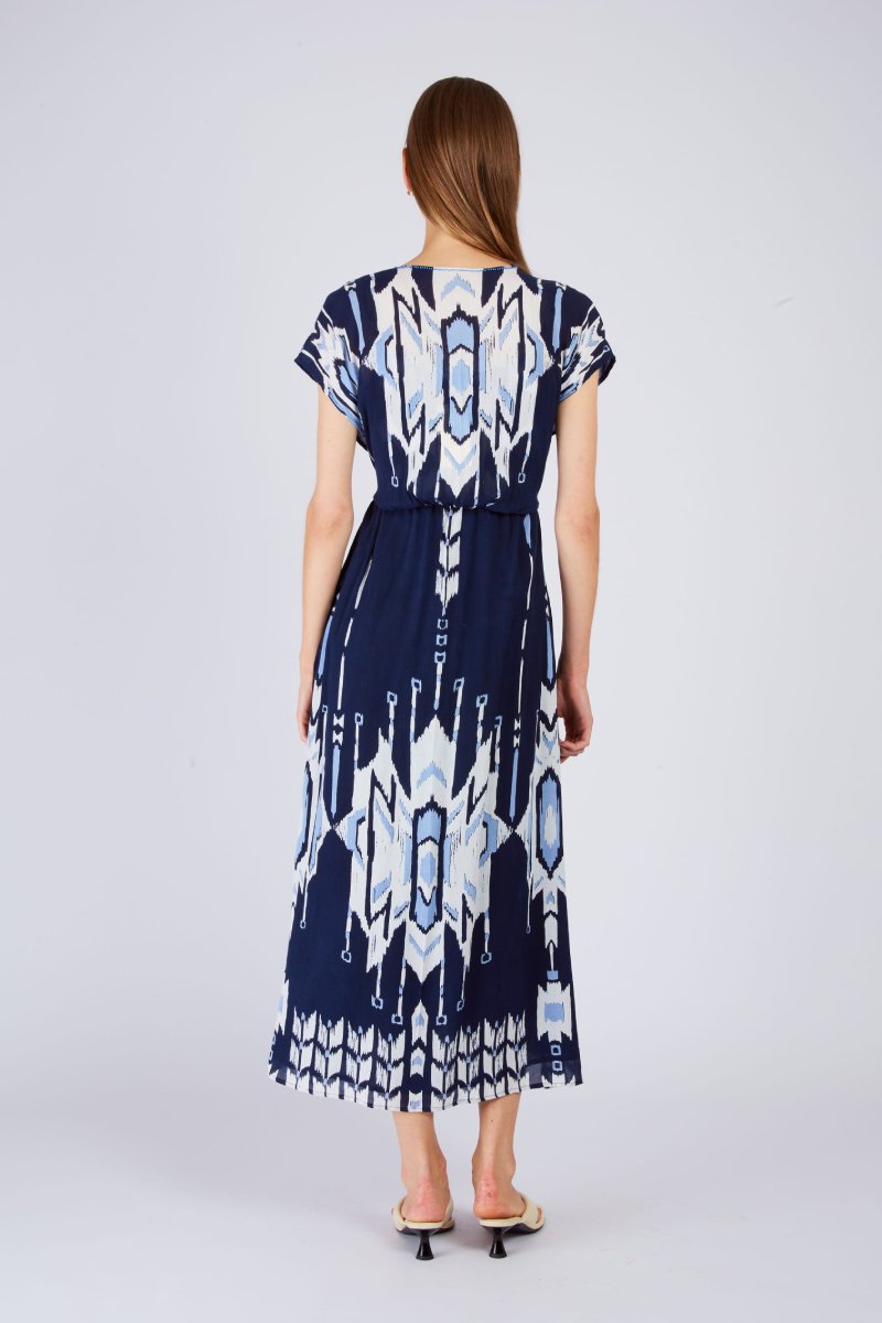 VESTIDO LARGO ESTAMPADO PERLA - COLOR MARINE 5