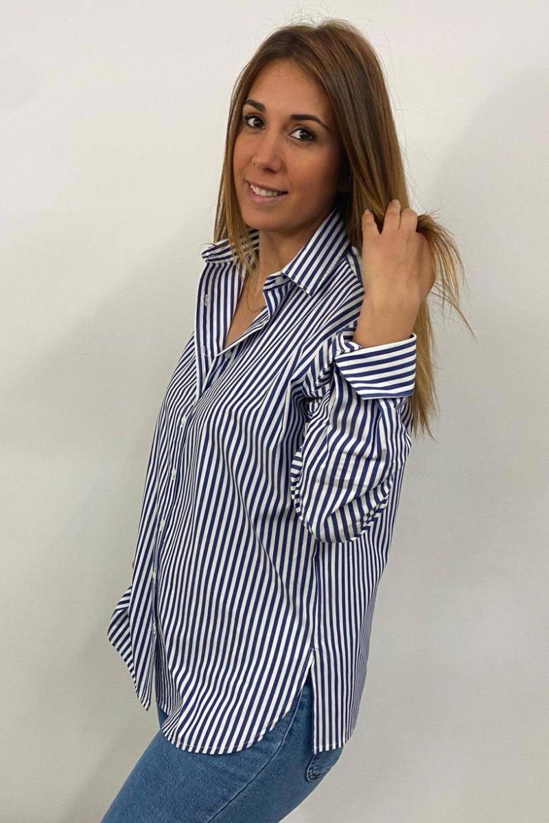 CAMISA CONFORT RAYAS - COLOR RAYAS AZUL MARINO