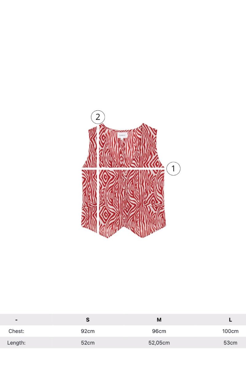 CHALECO ANIMAL PRINT ROJO - COLOR ROJO 3