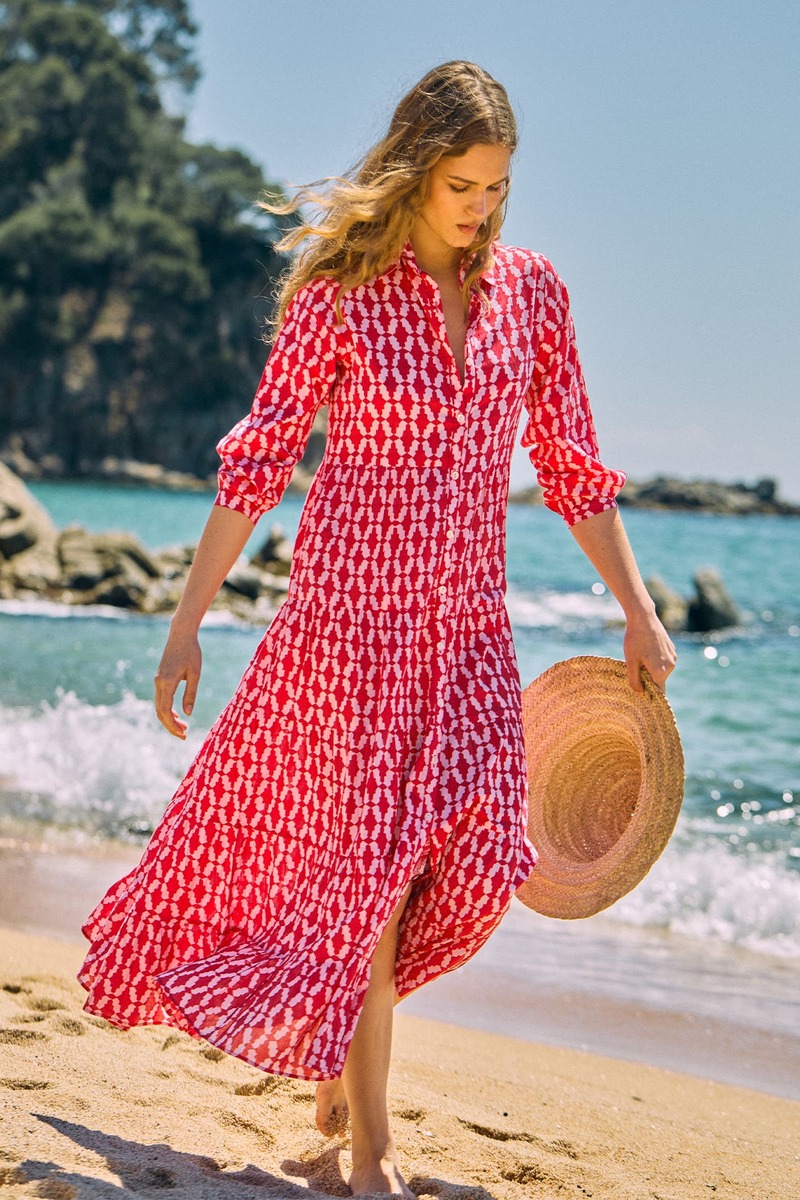 VESTIDO KEA CORAL - COLOR CORAL