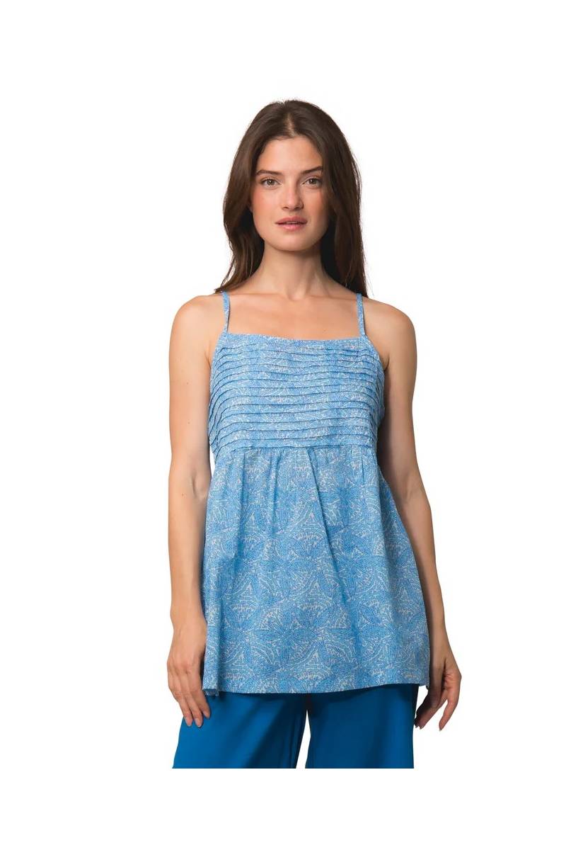 TOP LENA IRANJA 100% COTON - AZUL