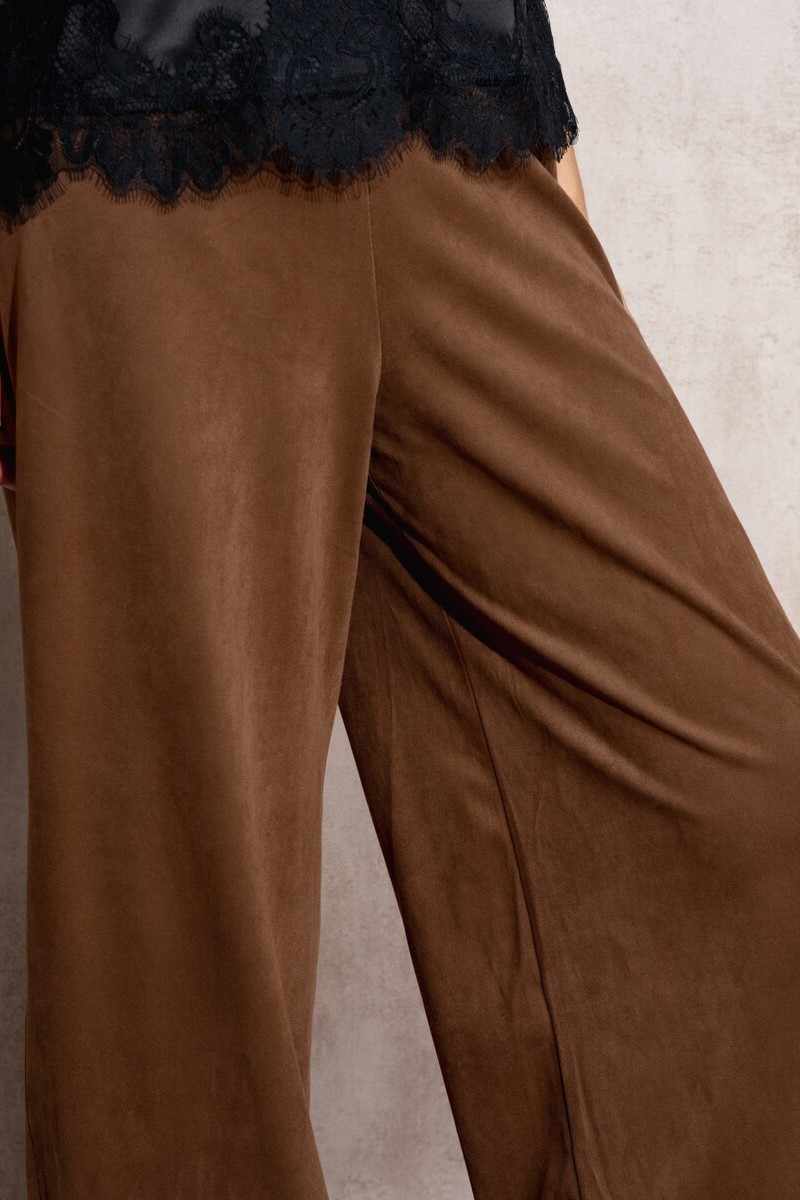 PANTALÓN ANCHO COLOR MARRÓN 2