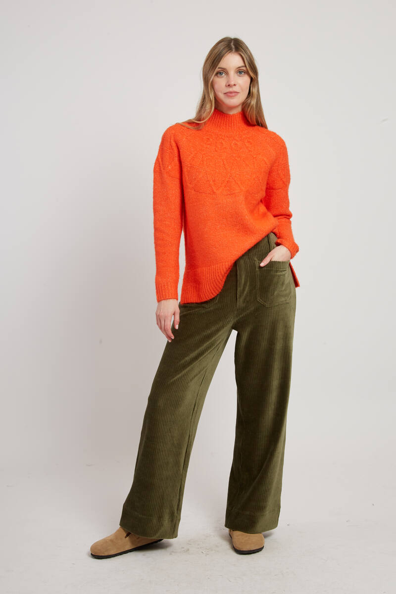 PANTALÓN DE PANA RAINBOW COLOR KAKI 1