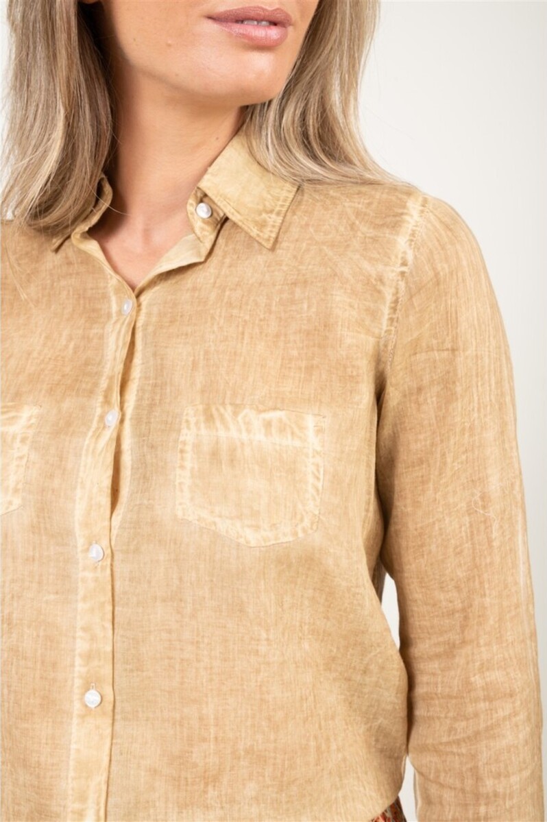 CAMISA MANGA LARGA TAN COLOR BEIGE 2