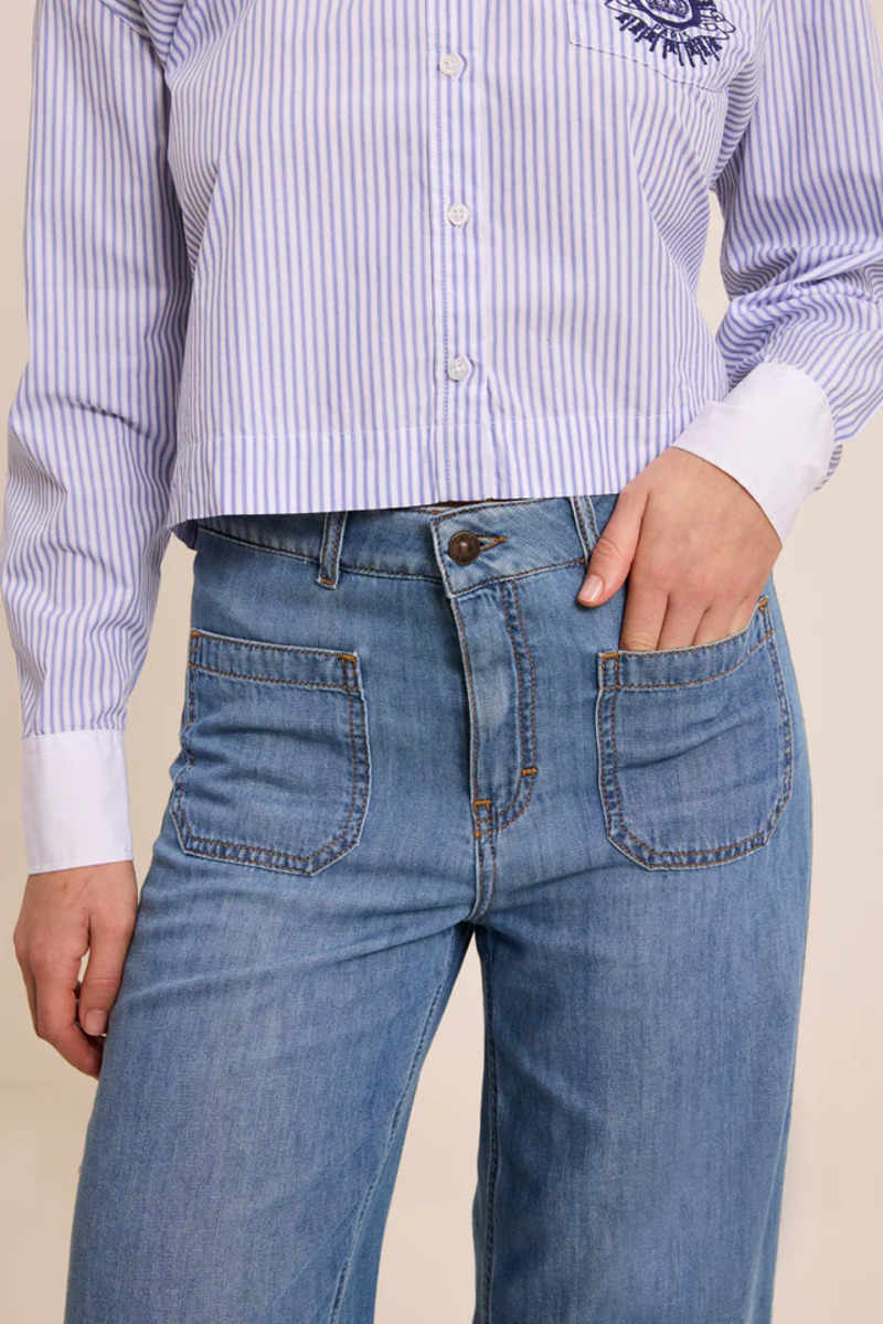 PANTALÓN VAQUERO ANCHO LUCIA CROP WIDE COLOR AZUL 2