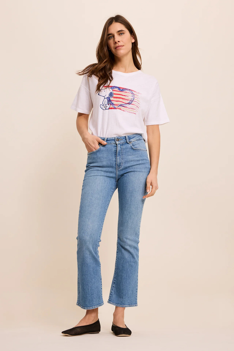 PANTALÓN VAQUERO ACAMPANADO MAYLAN CROP COLOR AZUL