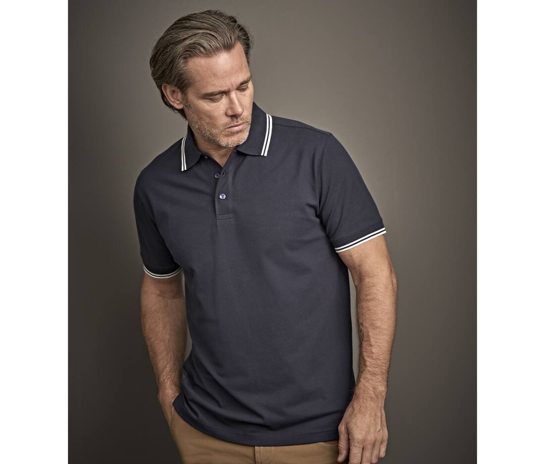 Polo orgánico Luxury stretch con rayas