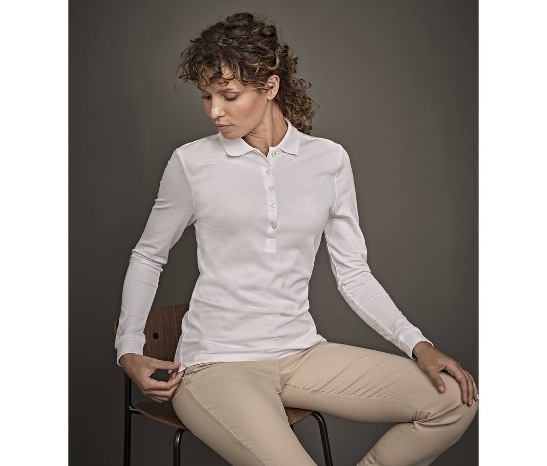 Polo orgánico manga larga Luxury mujer