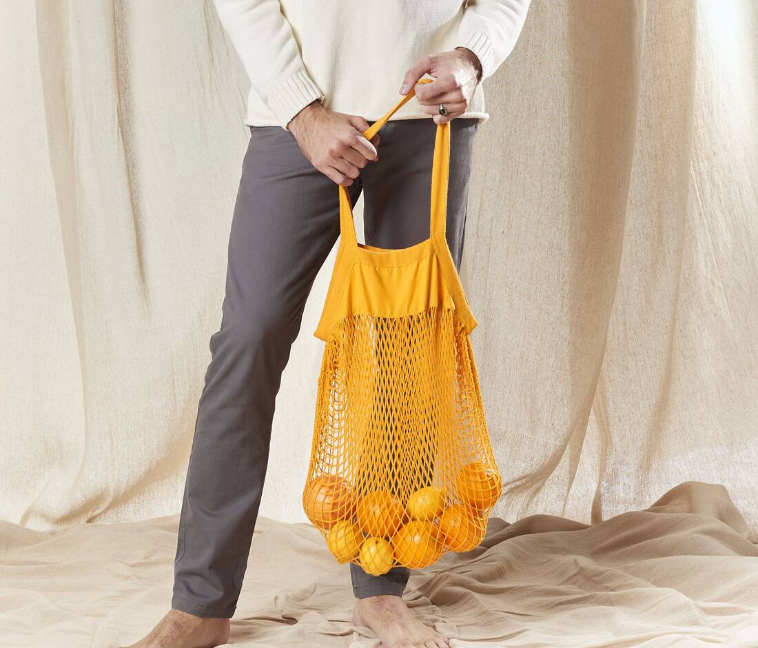 Bolsa compra  algodón orgánico de red - W150 (682.28)