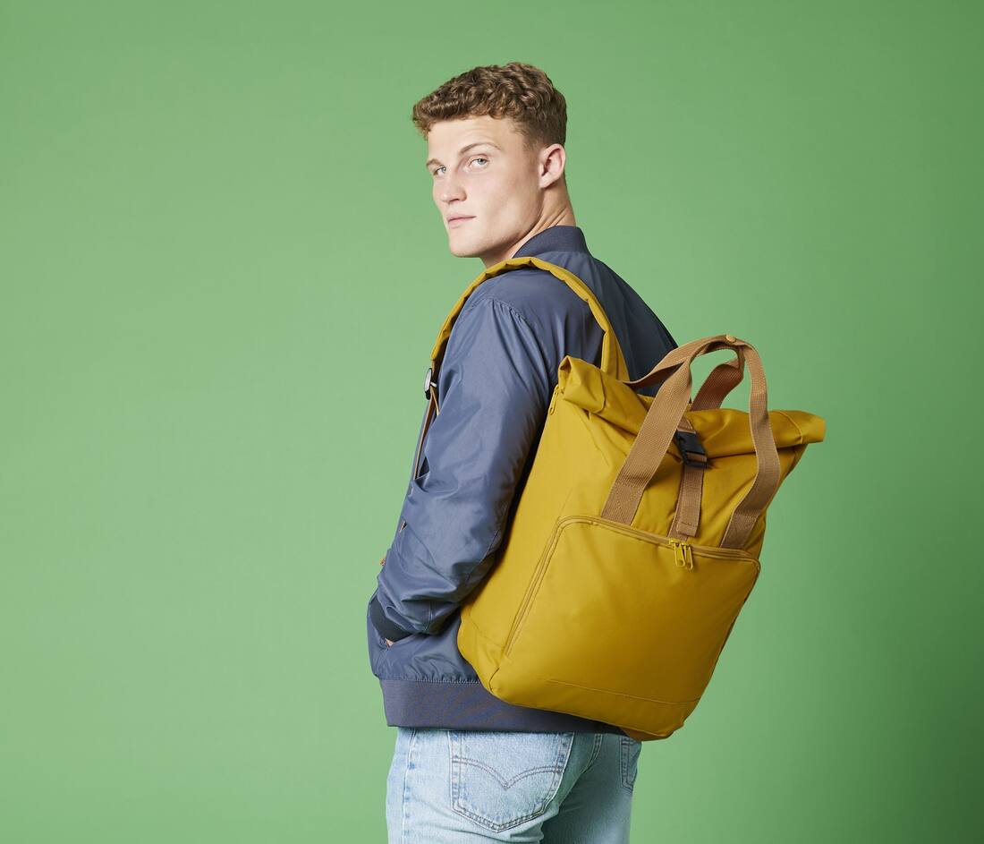 Mochila reciclada doble asa Roll-Top para portátil (959.29)