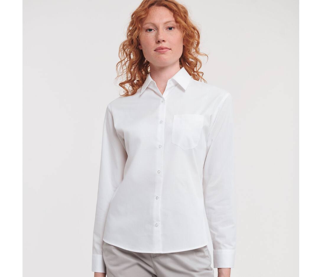 Ladies` Cotton Poplin Shirt LS - R-936F-0(746.00)