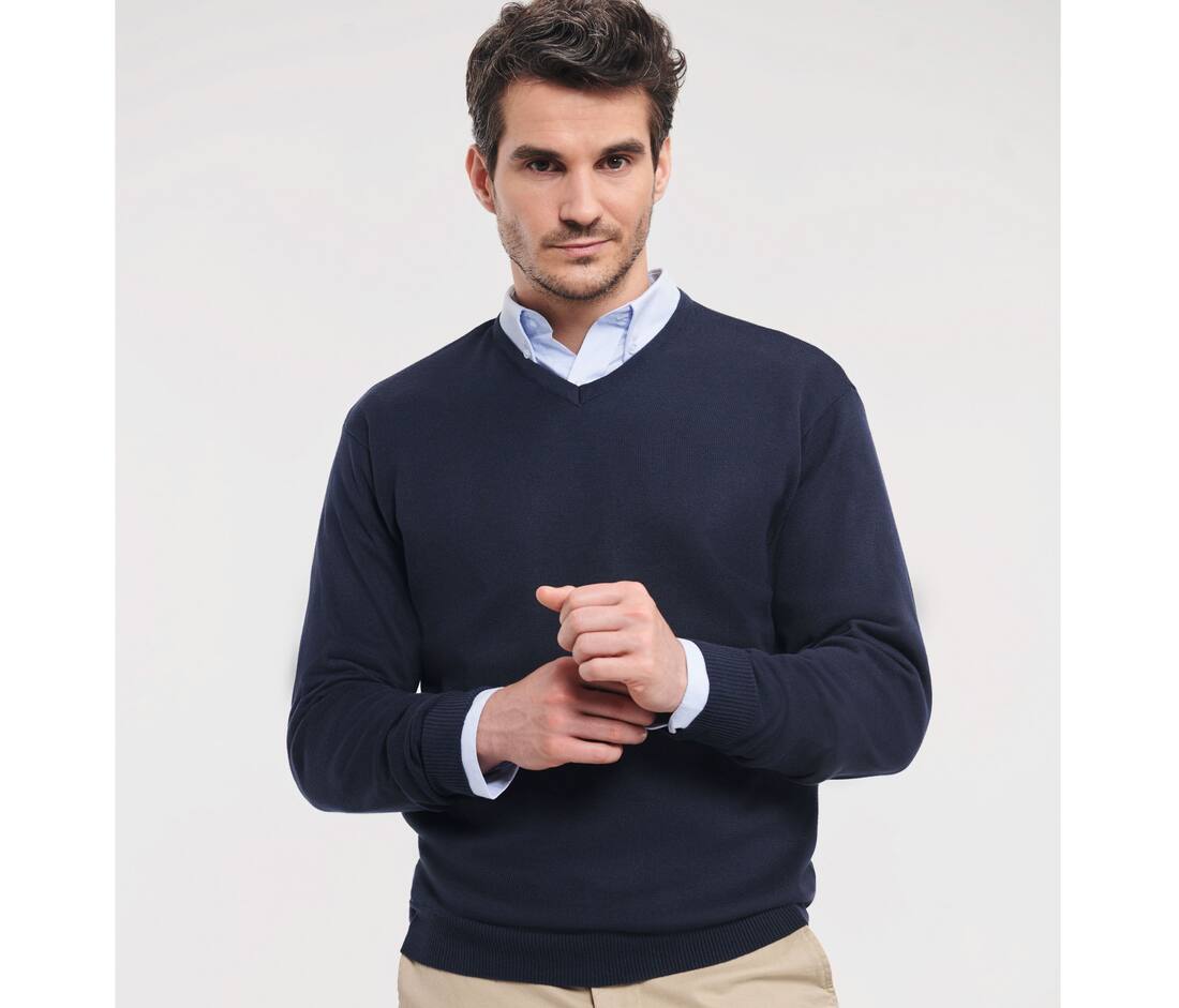 Men`s V-Neck Knitted Pullover - R-710M-0(762.00)