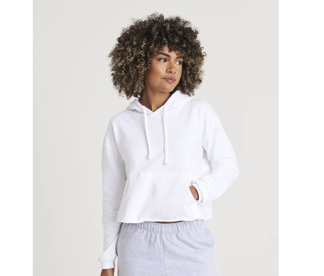 Sudadera corta mujer con capucha - JH016