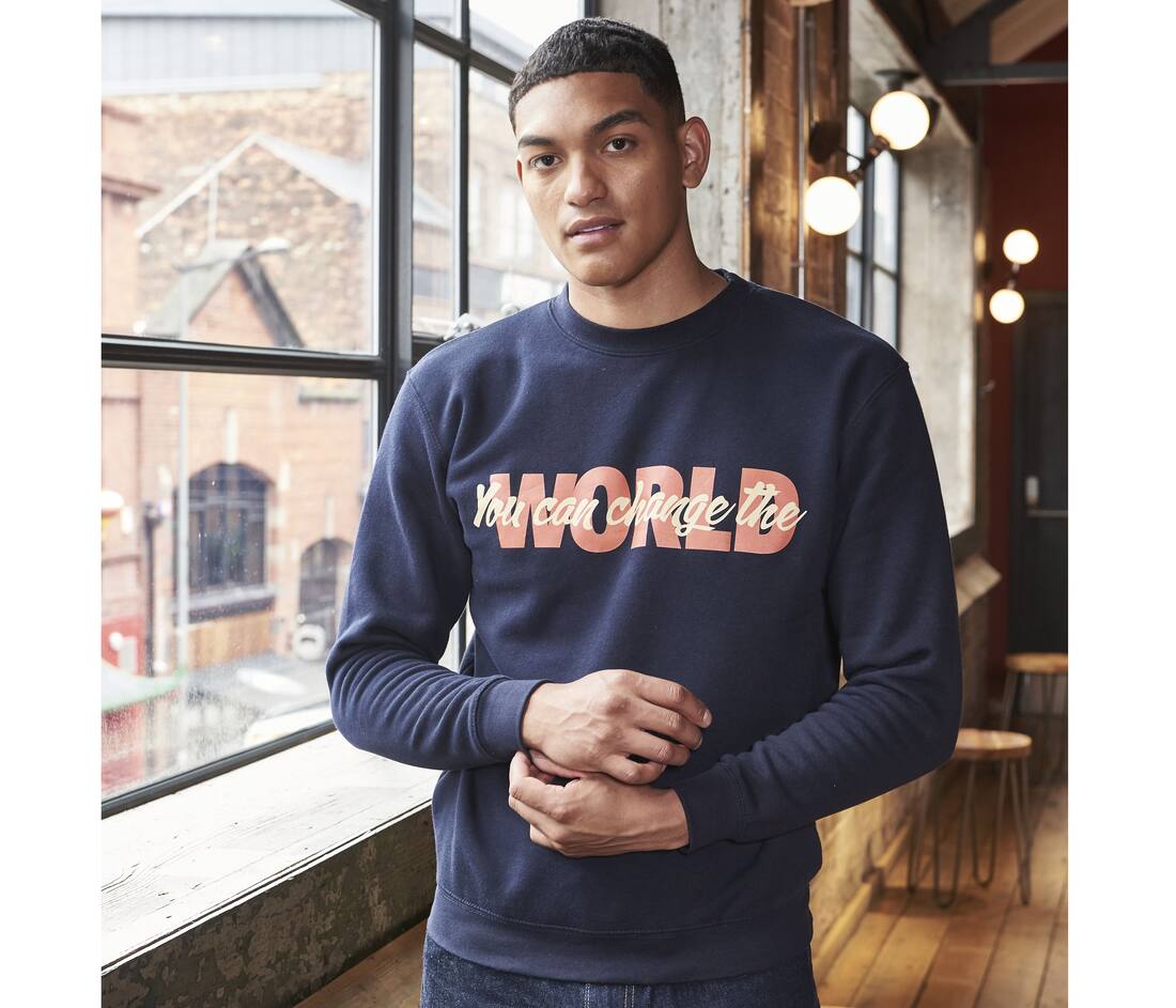 Sudadera orgánica cuello redondo - JH230