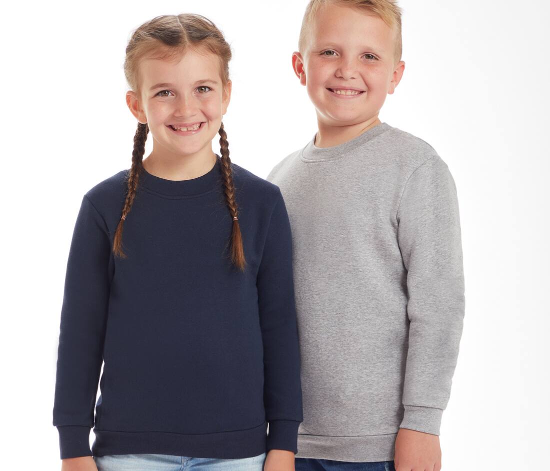 Sudadera infantil con cuello redondo y mangas ajustadas - MTK005