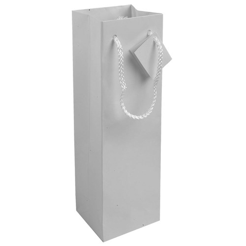 BOLSA CUERDA de PAPEL LAMINADO BRILLANTE (157gr) 10X33X9cm.