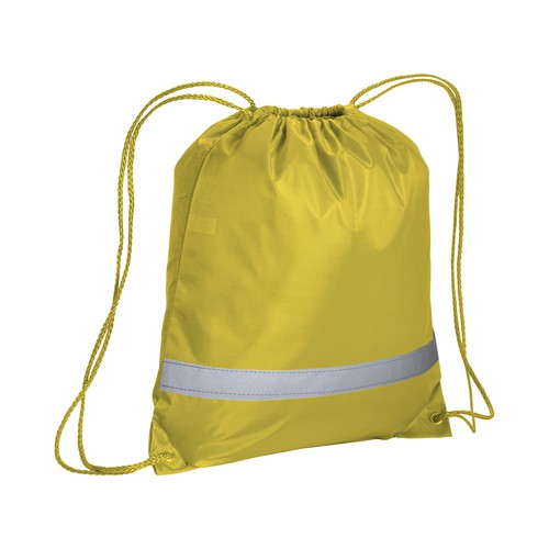 MOCHILA REFLECTANTE CON CUERDAS de POLIESTER (190Tgr) 37X40cm.
