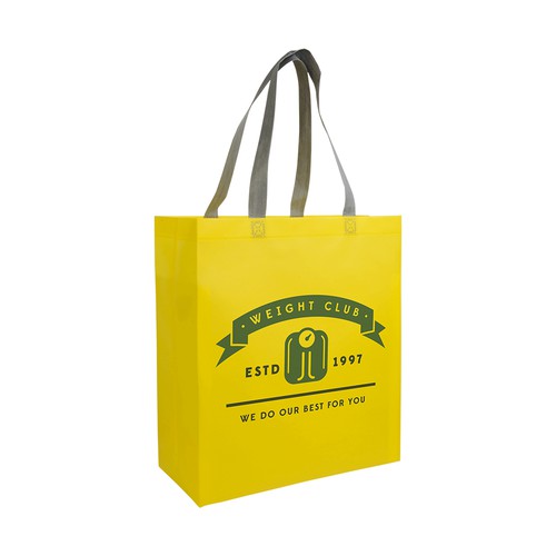 BOLSA ASA GRIS LARGA de TNT LAMINADO TERMOSELLADO (100gr) 26X32X9cm.