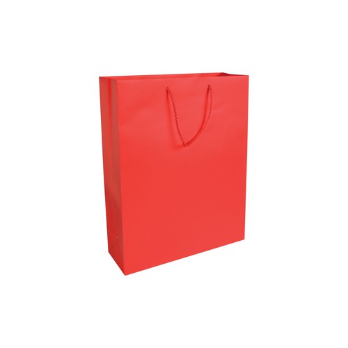 BOLSA CUERDA de PAPEL LAMINADO MATE (157gr) 18X25X7cm.