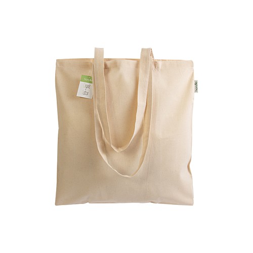 BOLSA ASA LARGA de ALGODÓN ORGÁNICO (140gr) 38X42cm.